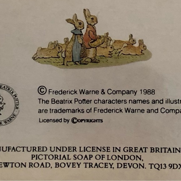 VTG Beatrix Potter Soap Dish & Soap~Jeremiah Puddle Duck in Box - Picture 5 of 8